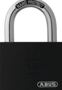 ABUS Zylindervorhangschloss T65AL/40 schwarz gl.Schlosskörper-B.43mm Alu.gl. - 49946 3