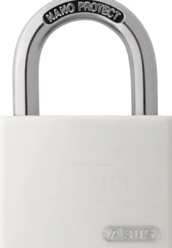 ABUS Zylindervorhangschloss T65AL/40 weiß Lock-Tag Schlossk.-B.43mm Alu.versch.-schl. - 80287 4