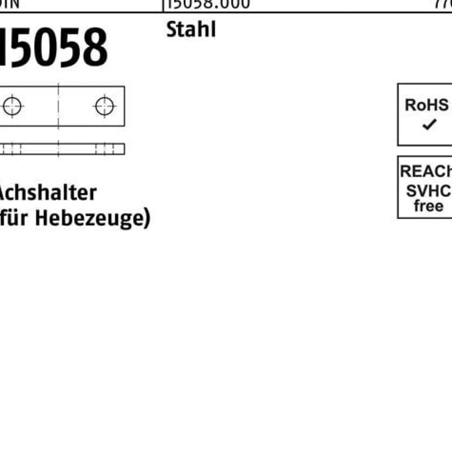 Achshalter DIN 15058 50x 12 Stahl 10 Stück