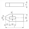 AMF Spanneisen DIN 6314 125 mm für T-Nut 16 + 18 mm - 70052