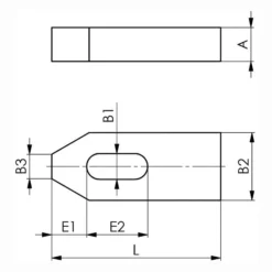 AMF Spanneisen DIN 6314 125 mm für T-Nut 16 + 18 mm - 70052