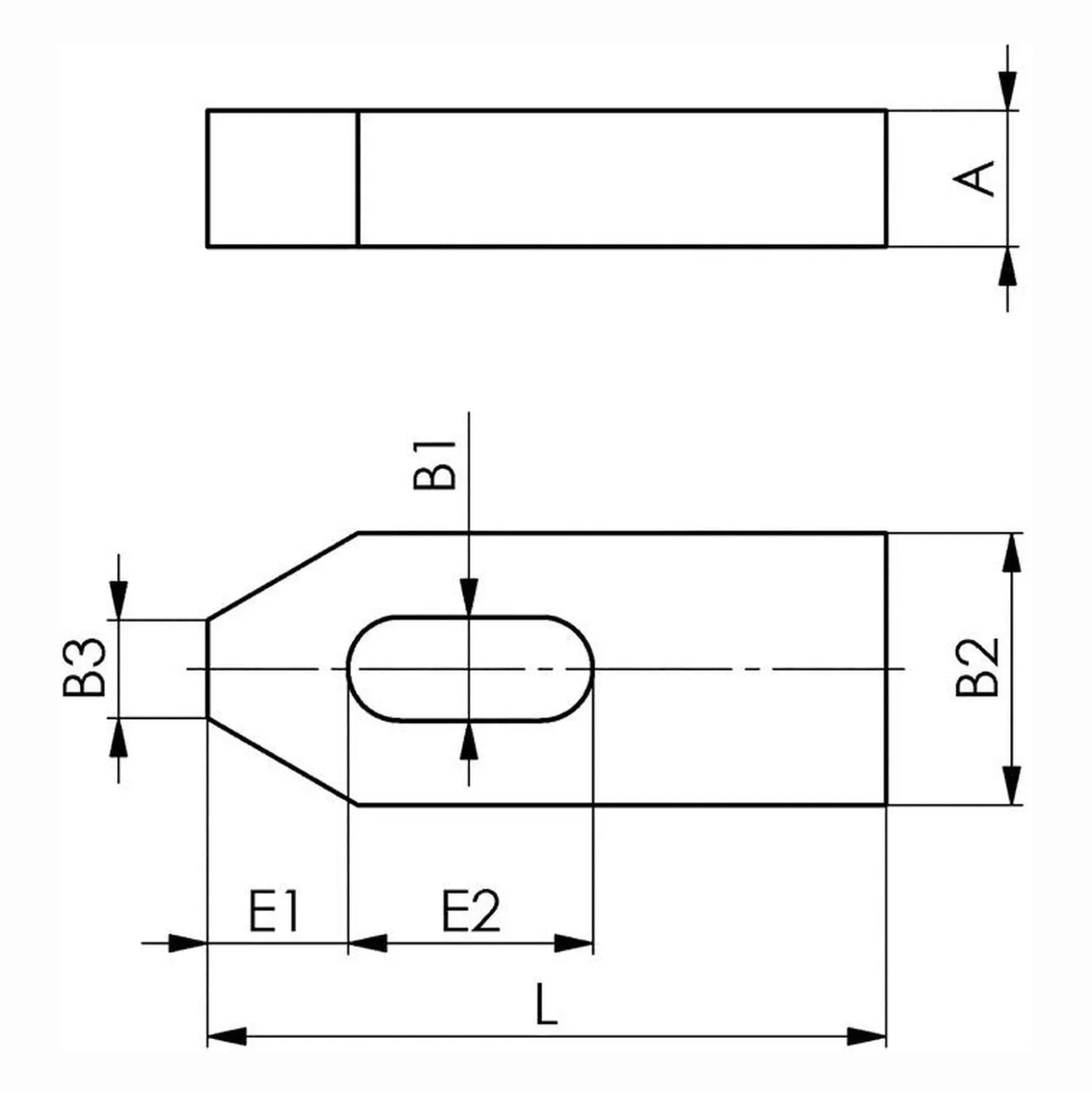 AMF Spanneisen DIN 6314 125 mm für T-Nut 16 + 18 mm - 70052