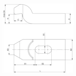 AMF Spanneisen DIN 6316 125 mm für T-Nut 12 + 14 + 16 mm - 71050