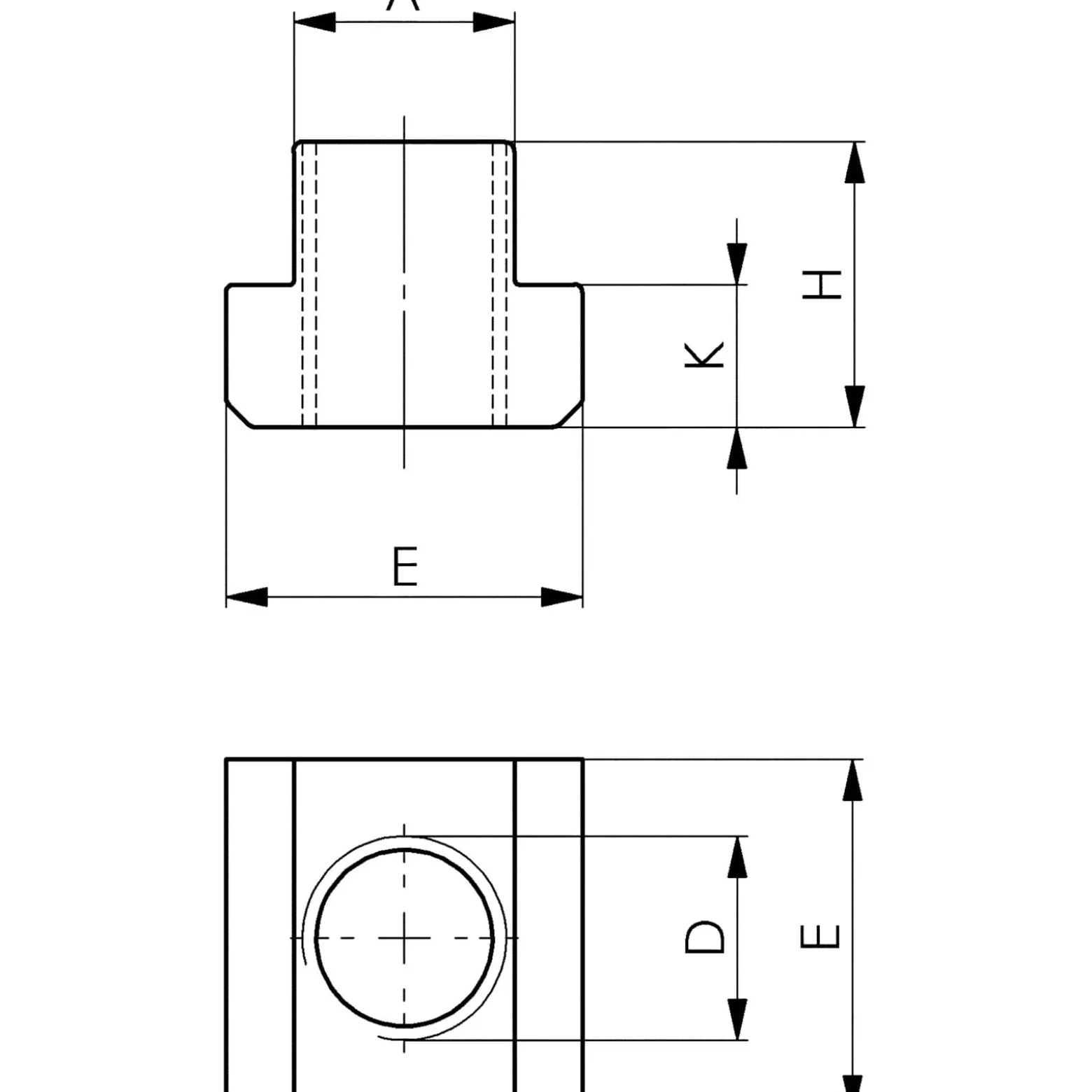 AMF T-Nutenstein DIN 508 T-Nut 16 mm M14 - 80051