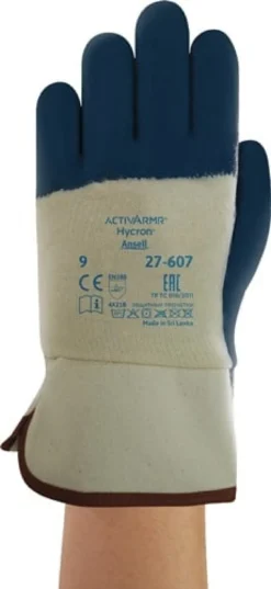 ANSELL Handschuhe ActivArmr Hycron 27-607 Gr.10 weiß / blau EN 388 PSA II - 27-607-10