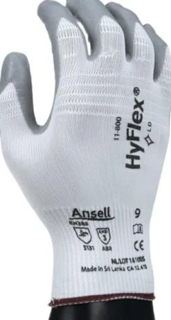 ANSELL Handschuhe HyFlex 11-800 Gr.10 weiß / grau EN 388 PSA II- 11-800-10