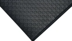 Arbeitsplatzbodenbelag L1500xB900xS9,5mm schwarz m.gelben Streifen Schaumst.COBA