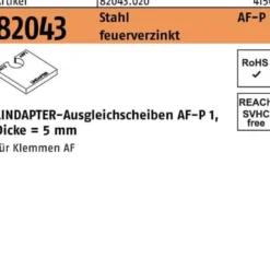 Ausgleichsscheibe R 82043 AF M12 P1 Stahl feuerverz. 1 Stück LINDAPTER
