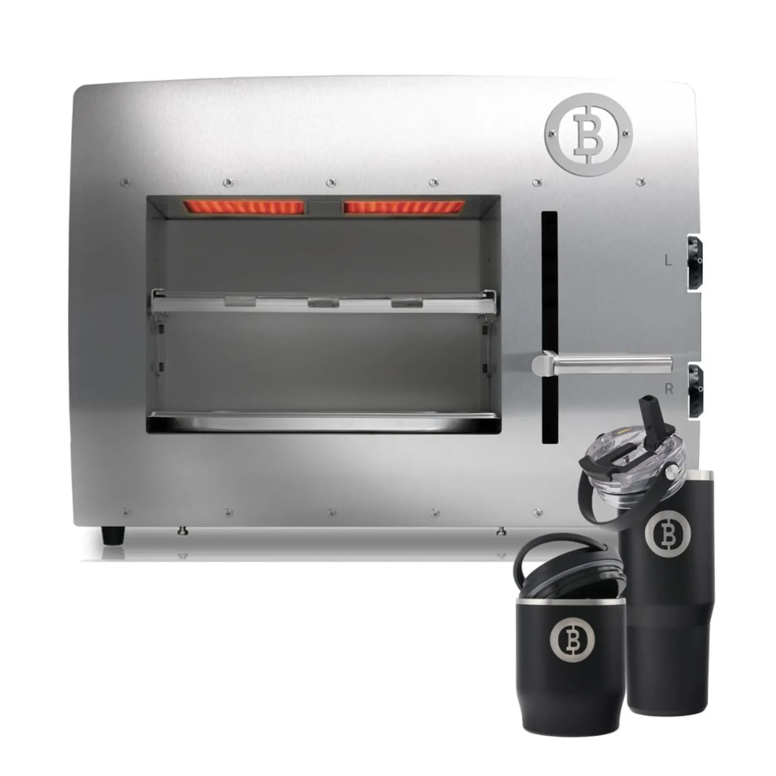 BEEFER E-BEEFER XL 800°C Oberhitzegrill mit Thermobecher & Thermobehälter im Set - 1210003-Set1