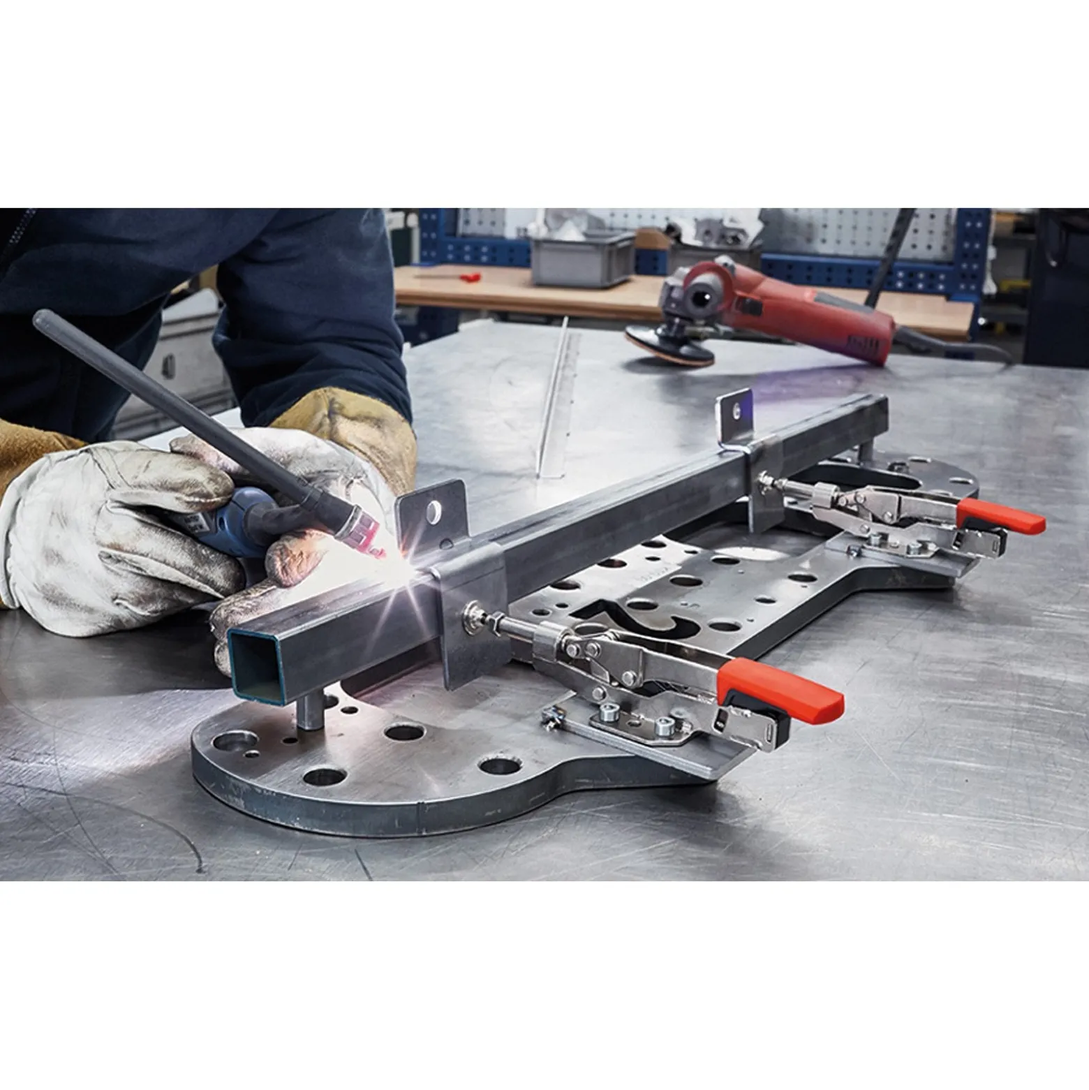 Bessey Schubstangenspanner mit waagrechter Grundplatte - STC-IHH25SB