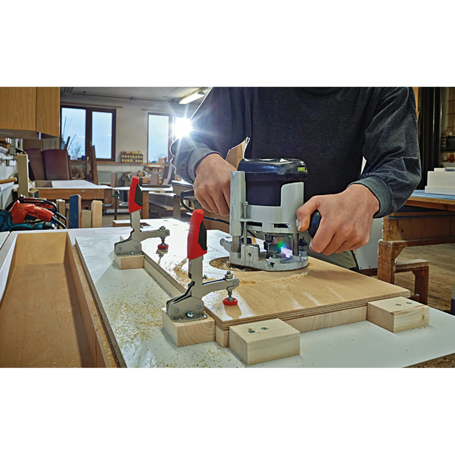Bessey Senkrechtspanner mit offenem Arm und waagrechter Grundplatte 35 mm - STC-VH20