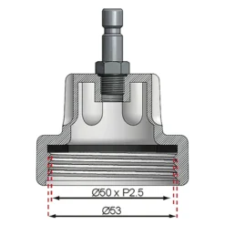 BGS Adapter Nr. 6 für Art. 8027 / 8098 für Daewoo / Ford / Jaguar / Jeep / Land Rover / Mercedes-Benz / Pontiac / Porsche / Saab - 8027-6