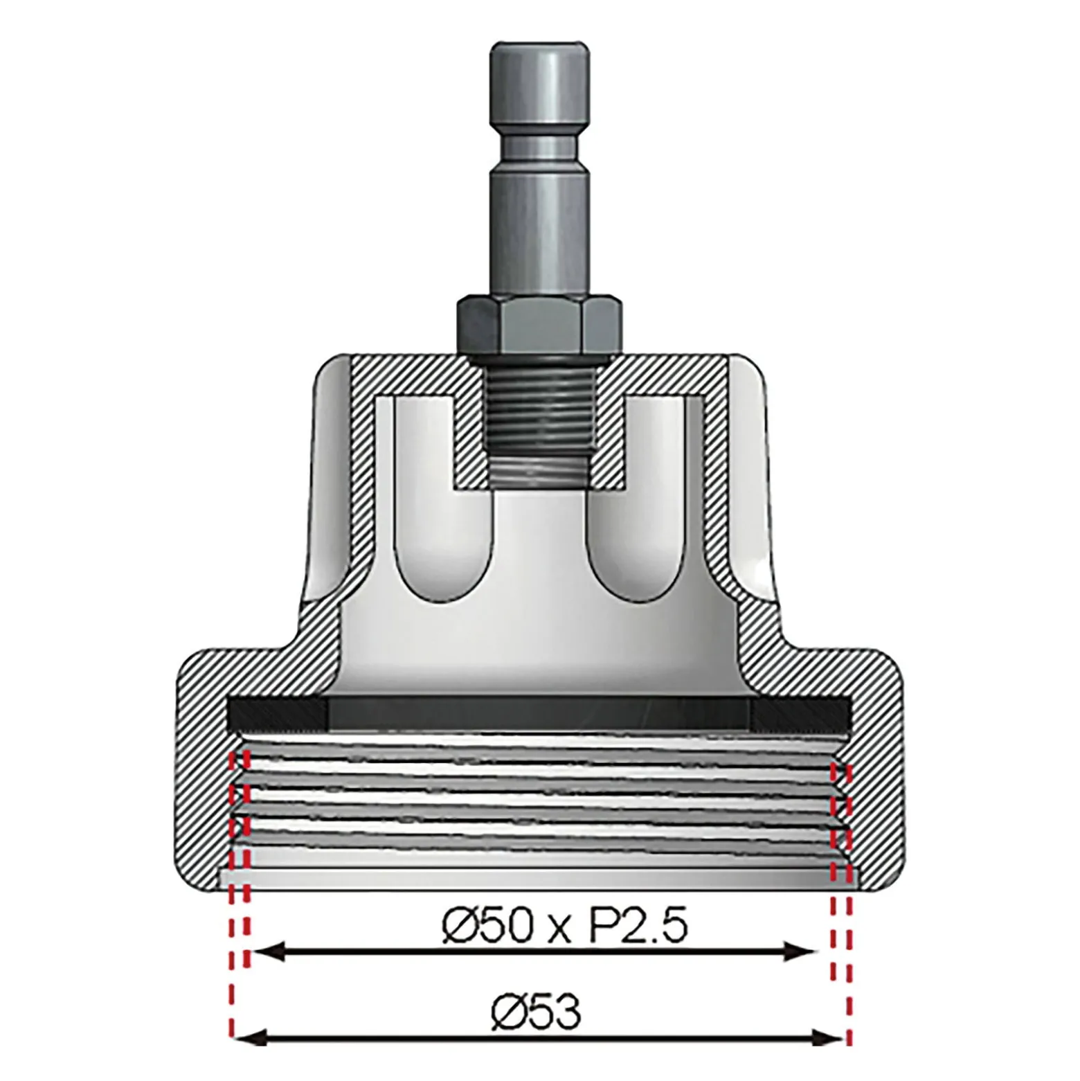 BGS Adapter Nr. 6 für Art. 8027 / 8098 für Daewoo / Ford / Jaguar / Jeep / Land Rover / Mercedes-Benz / Pontiac / Porsche / Saab - 8027-6