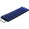 BGS Aufsteckschienen-Set für Steckschlüssel-Einsätze mit 80 Clips für Einsätze 6,3 mm (1/4"), 10 mm (3/8"), 12,5 mm (1/2") - 6871