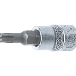 BGS Bit-Einsatz Antrieb Innenvierkant 6,3 mm (1/4") TS-Profil (für Torx Plus) mit Bohrung TS25 - 5184-TS25