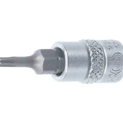 BGS Bit-Einsatz Antrieb Innenvierkant 6,3 mm (1/4") T-Profil (für Torx) mit Bohrung T10 - 2357
