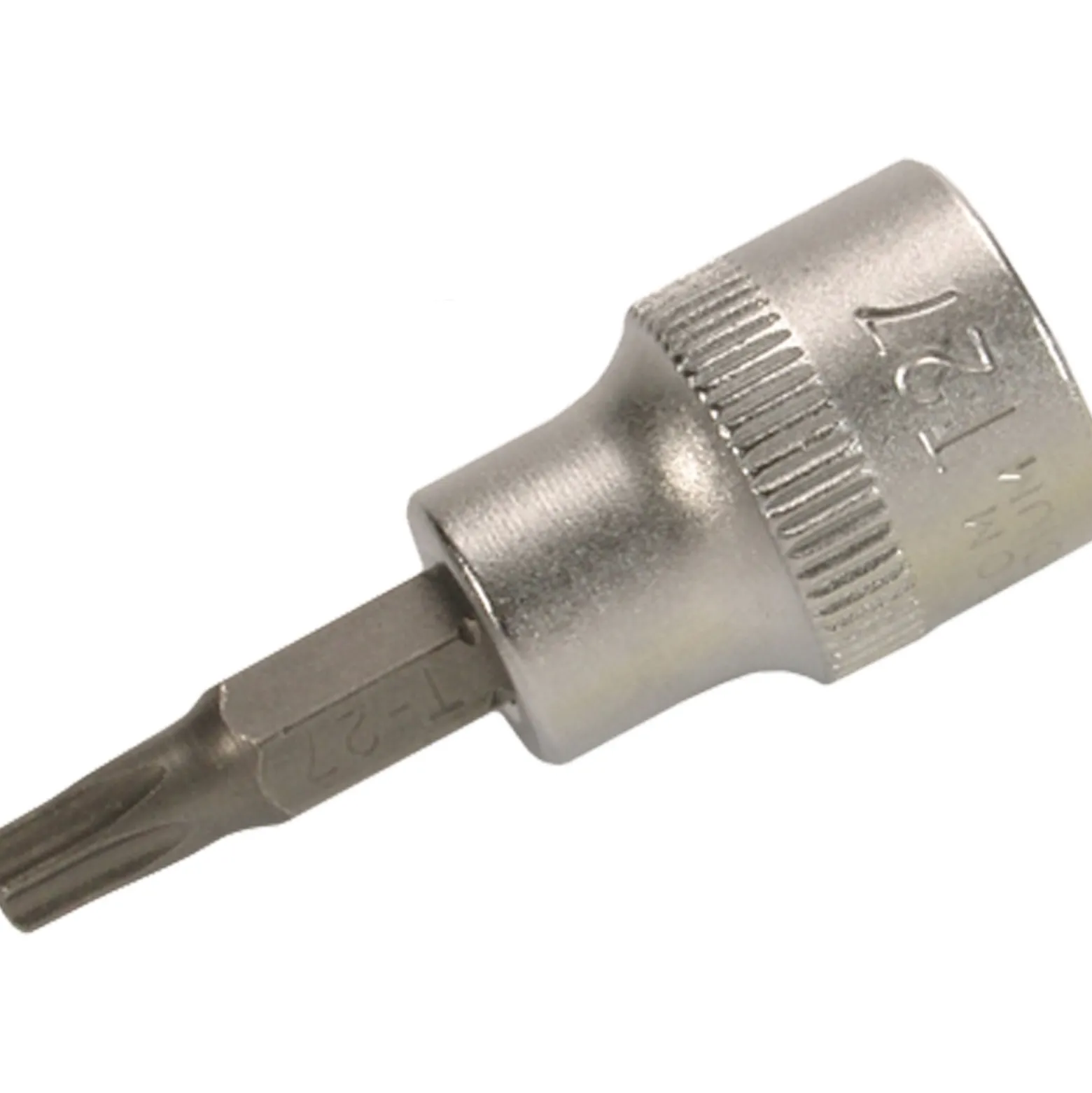 BGS Bit-Einsatz Antrieb Innenvierkant 10 mm (3/8") T-Profil (für Torx) mit Bohrung T27 - 2573