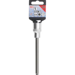 BGS Bit-Einsatz Länge 140 mm Antrieb Innenvierkant 12,5 mm (1/2") Innensechskant mit Kugelkopf 8 mm - 4258-8
