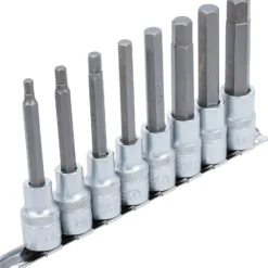 BGS Bit-Einsatz-Satz Antrieb Innenvierkant 12,5 mm (1/2") Innensechskant 5 - 13 mm 8tlg. - 5176