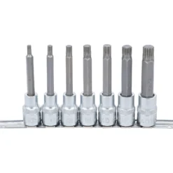 BGS Bit-Einsatz-Satz Antrieb Innenvierkant 12,5 mm (1/2") Innenvielzahn (für XZN) M5 - M14 7tlg. - 5175