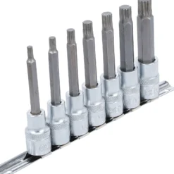 BGS Bit-Einsatz-Satz Antrieb Innenvierkant 12,5 mm (1/2") Innenvielzahn (für XZN) M5 - M14 7tlg. - 5175