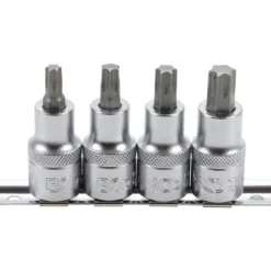 BGS Bit-Einsatz-Satz Antrieb Innenvierkant 12,5 mm (1/2") T-Profil (für Torx) T40 - T55 4tlg. - 8886