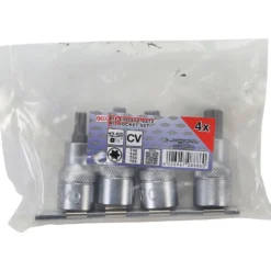 BGS Bit-Einsatz-Satz Antrieb Innenvierkant 12,5 mm (1/2") T-Profil (für Torx) T40 - T55 4tlg. - 8886
