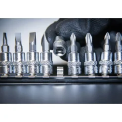 BGS Bit-Einsatz-Satz Antrieb Innenvierkant 6,3 mm (1/4") Schlitz, Kreuzschlitz PH, Kreuzschlitz PZ 12tlg. - 2163