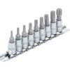 BGS Bit-Einsatz-Satz Antrieb Innenvierkant 6,3 mm (1/4") T-Profil (für Torx) T10 - T50 9tlg. - 2164