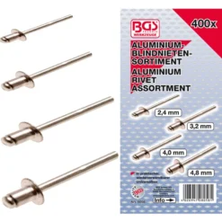 BGS Blindnieten-Sortiment Alu, 400tlg. - 8058