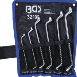 BGS Doppel-Ringschlüssel-Satz tief gekröpft Zollgrößen SW 1/4" - 3/4" 6tlg. - 32105