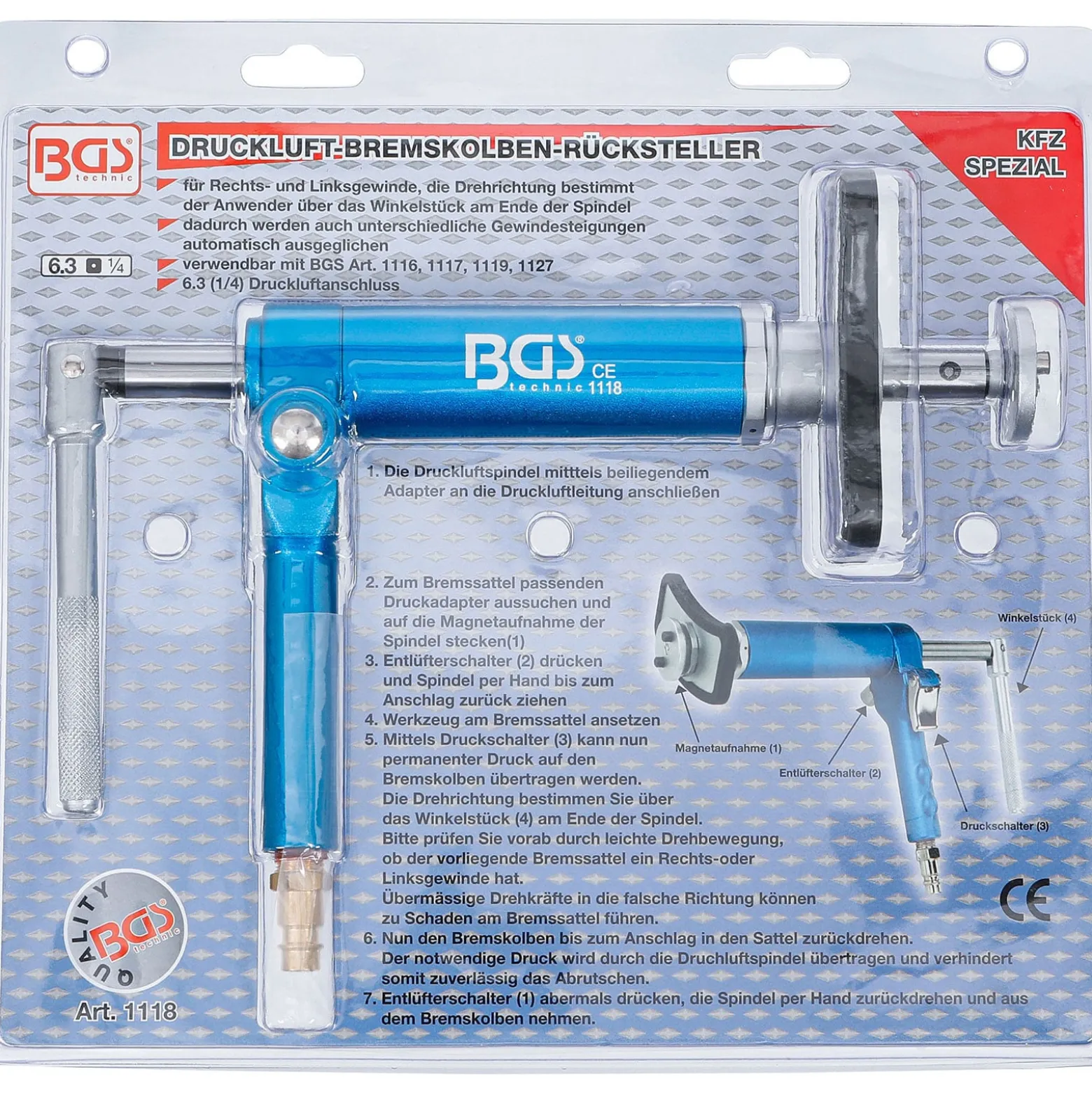 BGS Druckluft-Bremskolben-Rücksteller - 1118