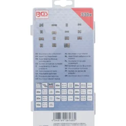 BGS Einpressmuttern-Sortiment Messing 330tlg. - 85223