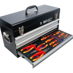 BGS Elektriker-Metall-Werkzeugkoffer 3 Schubladen mit 147 Werkzeugen - 3350