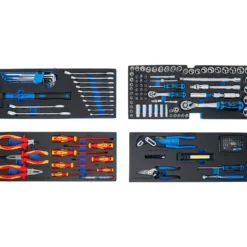 BGS Elektriker-Metall-Werkzeugkoffer 3 Schubladen mit 147 Werkzeugen - 3350