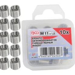 BGS Ersatz-Gewindeeinsätze M11 x 1,5 mm 10tlg. - 9436-1