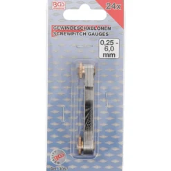 BGS Gewindeschablone 24 Blatt metrisch 0,25 - 6 mm - 3067