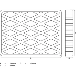 BGS Gummiauflage für Hebebühnen 160 x 120 x 20 mm - 7036