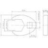BGS Hahnenfußschlüssel Antrieb Innenvierkant 12,5 mm (1/2") SW 27 mm - 1757-27