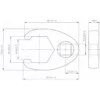 BGS Hahnenfußschlüssel Antrieb Innenvierkant 20 mm (3/4") SW 46 mm - 1759-46
