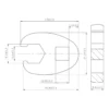 BGS Hahnenfußschlüssel Antrieb Innenvierkant 10 mm (3/8") SW 14 mm - 1756-14