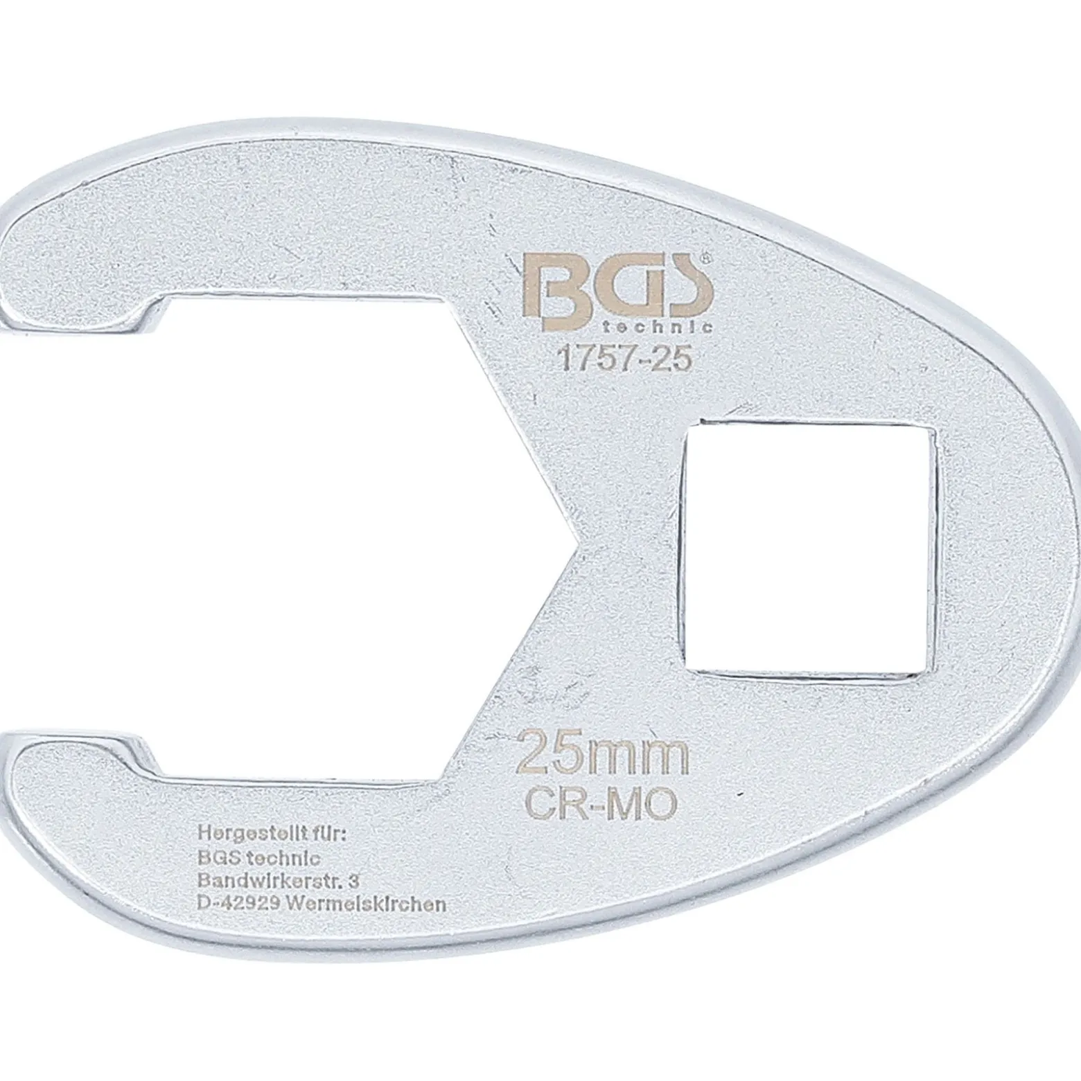 BGS Hahnenfußschlüssel Antrieb Innenvierkant 12,5 mm (1/2") SW 25 mm - 1757-25
