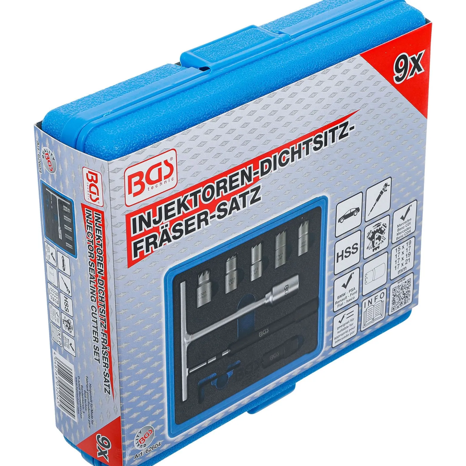BGS Injektoren-Dichtsitz-Fräser-Satz 9tlg. - 62604