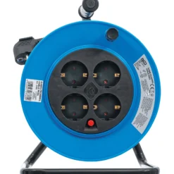 BGS Kabeltrommel 15 m 3x1,5 mm² 4 Steckdosen IP 20 3000 W - 3360