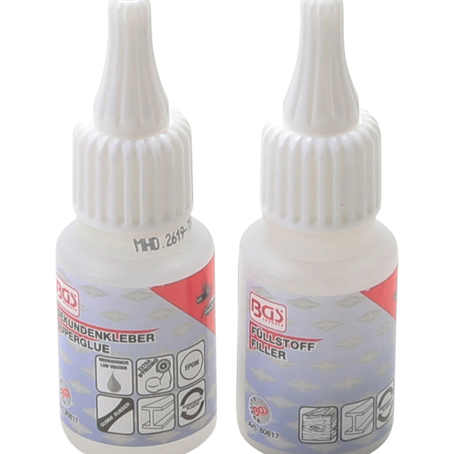 BGS Klebstoff-Reparaturset 2-K Schweißnaht Industrieklebestoff 20g / Granulat 20g - 80617