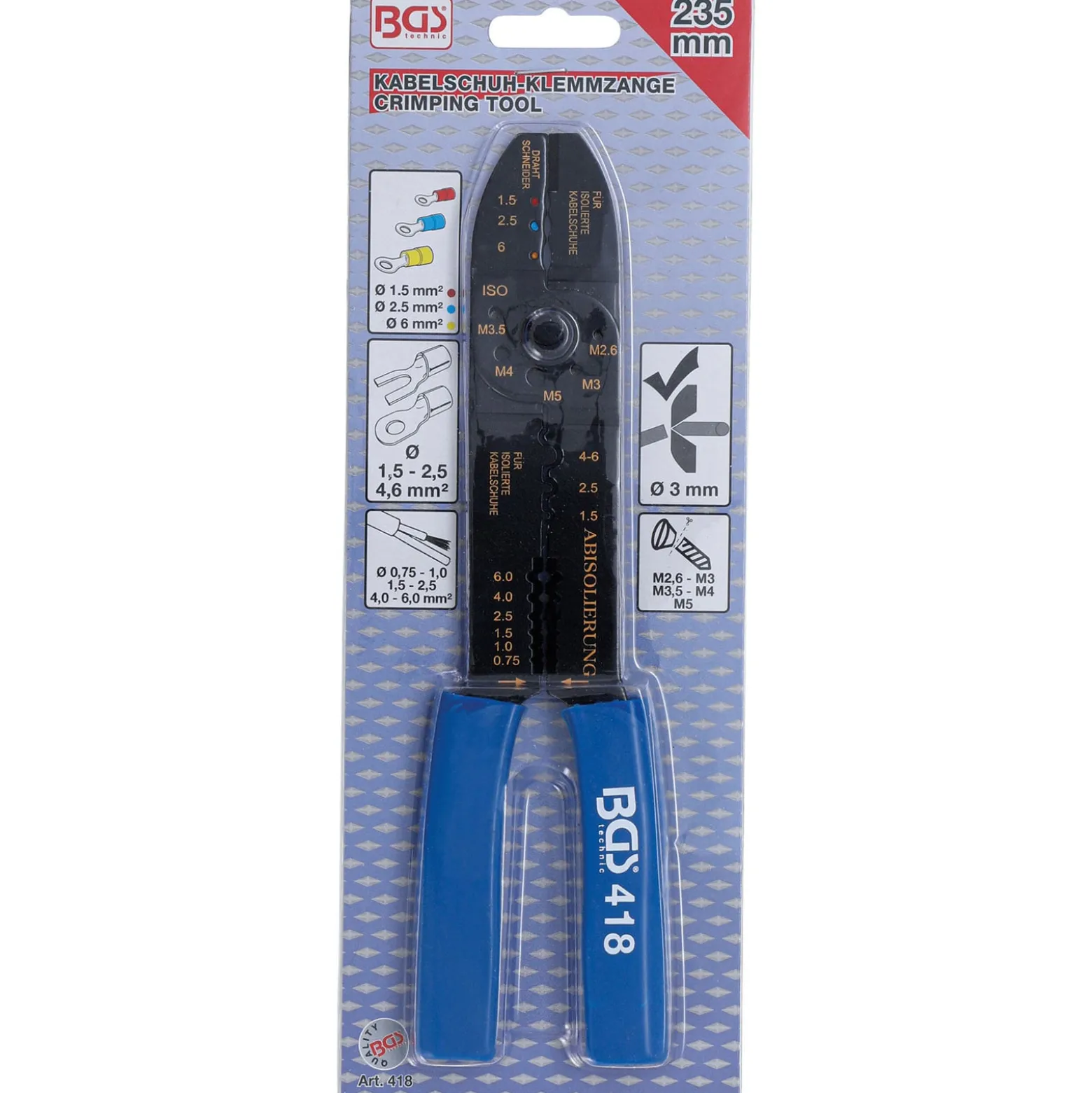 BGS Klemmzange 235 mm - 418