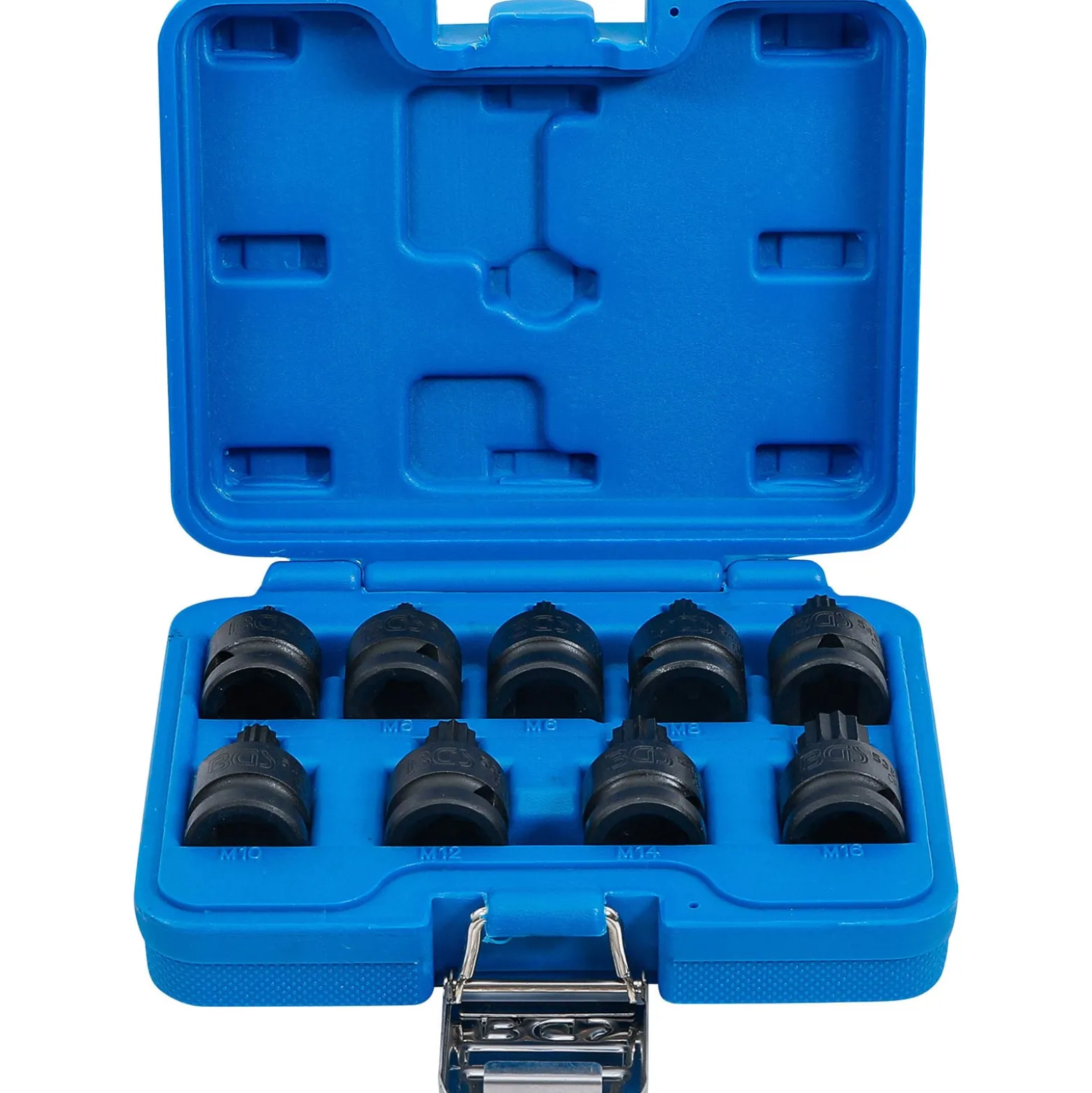 BGS Kraft-Bit-Einsatz-Satz Antrieb Innenvierkant 12,5 mm (1/2") Innenvielzahn (für XZN) M4 - M16 9tlg. - 5487