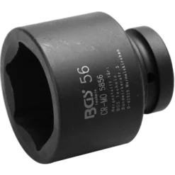 BGS Kraft-Steckschlüssel-Einsatz Sechskant Antrieb Innenvierkant 25 mm (1") SW 56 mm - 5856