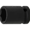BGS Kraft-Steckschlüssel-Einsatz Sechskant Antrieb Innenvierkant 12,5 mm (1/2") SW 17 mm - 5217