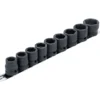 BGS Kraft-Steckschlüssel-Einsatz-Satz Sechskant, extra flach Antrieb Innenvierkant 12,5 mm (1/2") SW 13 - 24 mm 9tlg. - 9551